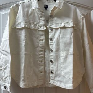 GAP Girls White Denim Jacket